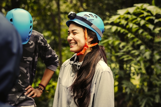 Team building outdoor in the forest